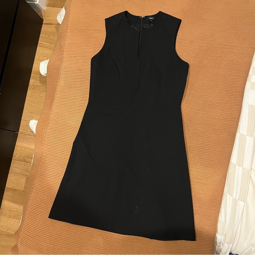 Theory Black Sleeveless Mini Dress